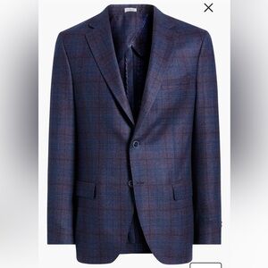 Peter Millar Peter Millar Hyperlight Soft Plaid Wool Sport Coat, size 50T